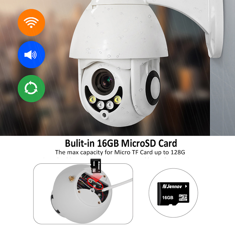 2 million pixel outdoor 4x zoom sound HD surveillance camera